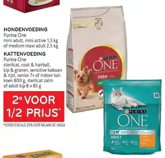 Alvo Purina One Hondenvoe Mini adult, Mini Active 1,5kg of medium Maxi adult 2,5kg aanbieding