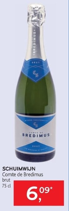 Schuimwijn Comte de Bredimus brut 75 cl