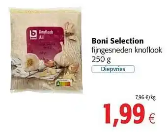 Colruyt Boni selection fijngesneden knoflook 250g aanbieding