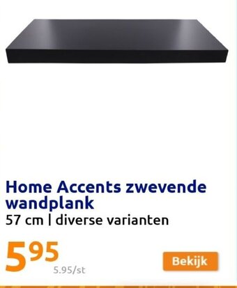 Action Home accents zwevende wandplank aanbieding