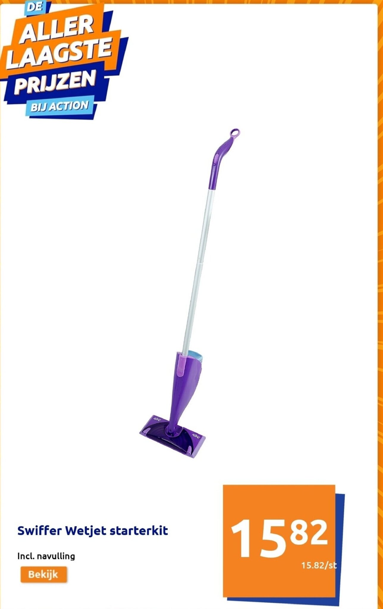 Swiffer wetjet starterkit promotie bij Action