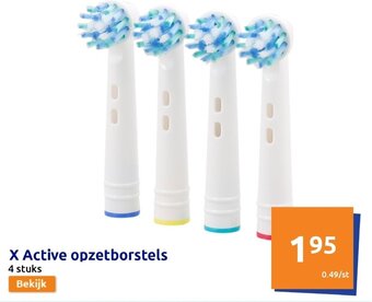 X active opzetborstels 4 stuks