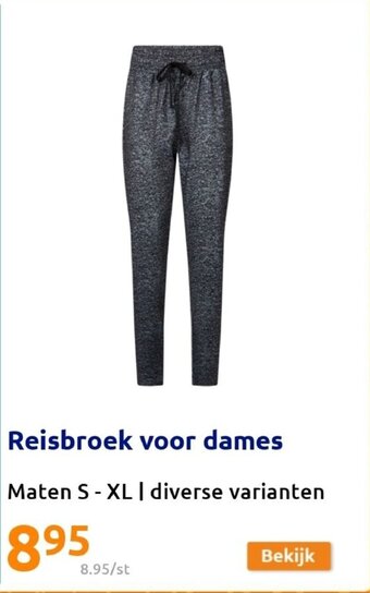Action Reisbroek voor dames S-XL aanbieding