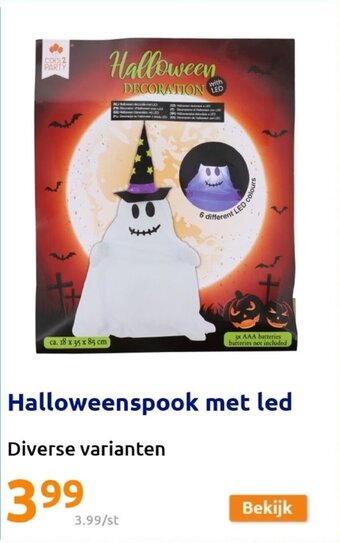Action Halloweenspook met LED aanbieding