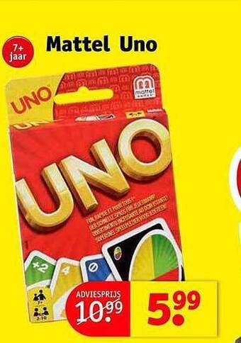Kruidvat Mattel uno aanbieding