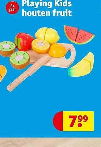 Kruidvat Playing kids houten fruit aanbieding