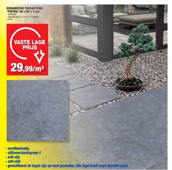 Hubo Keramische terrastegel pietra aanbieding