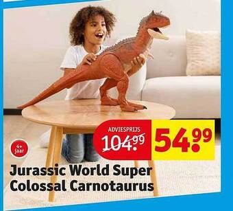 Kruidvat Jurassic world super colossal carnotaurus aanbieding