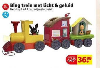 Kruidvat Bing trein met licht & geluid aanbieding