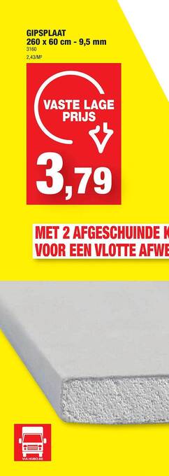 Hubo Gipsplaat aanbieding