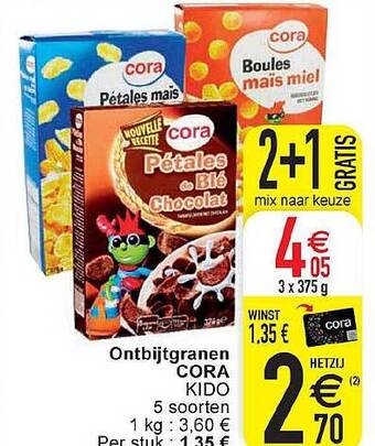 Cora Ontbijtgranen aanbieding