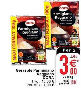 Cora Geraspte parmigiano reggiano aanbieding