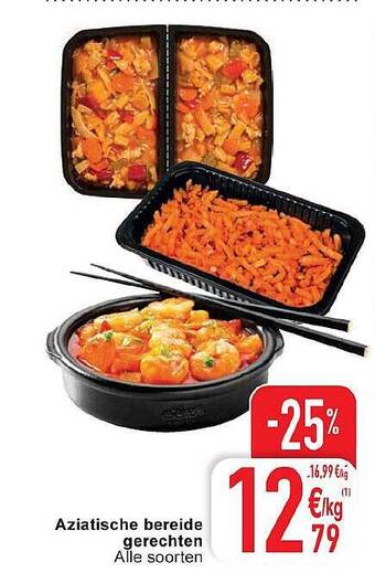 Cora Aziatische bereide gerechten aanbieding