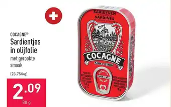ALDI Cocagne sardientjes in olijfolie aanbieding