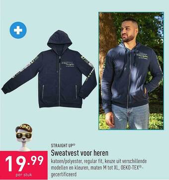ALDI Sweatvest voor heren aanbieding