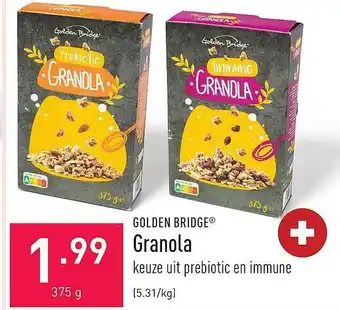 ALDI Golden bridge granola aanbieding