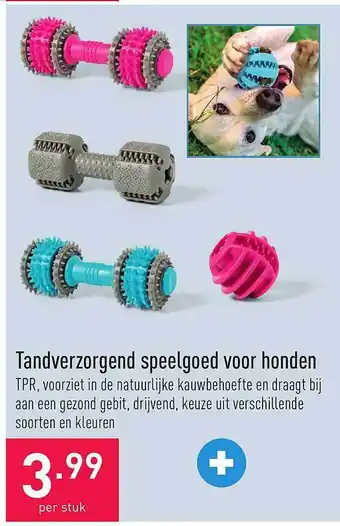ALDI Tandverzorgend speelgoed voor honden aanbieding