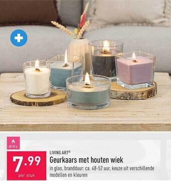 Geurkaars met houten wiek