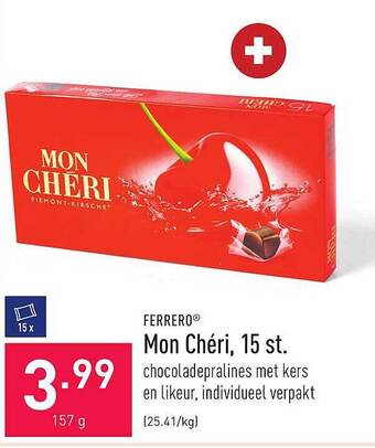 ALDI Ferrero mon chéri, 15 st aanbieding