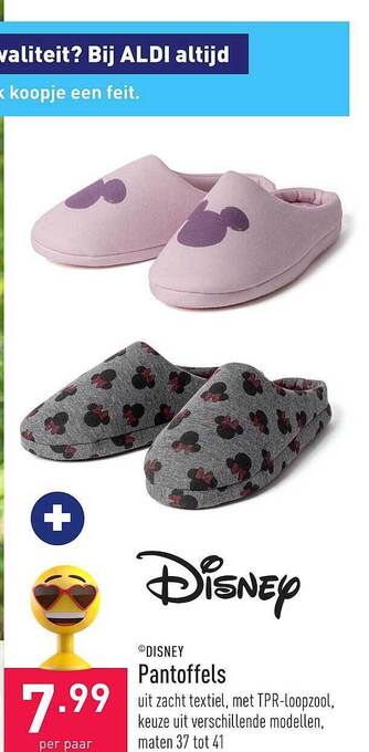 ALDI Disney pantoffels aanbieding