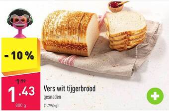 ALDI Vers wit tijgerbrood aanbieding