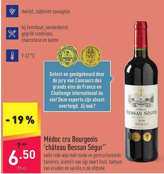 ALDI Médoc cru bourgeois château bessan ségur aanbieding