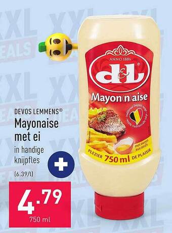 ALDI Devos lemmens mayonaise met ei aanbieding