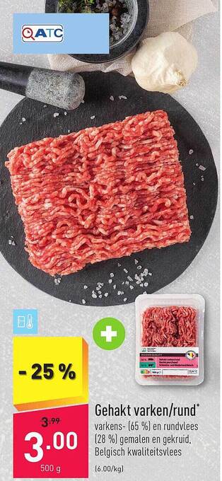 ALDI Gehakt varken-rund aanbieding