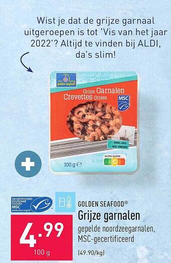 ALDI Grijze garnalen aanbieding