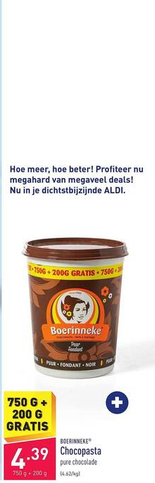ALDI Chocopasta aanbieding