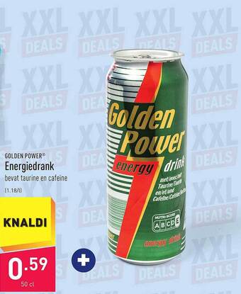 ALDI Golden power energiedrank aanbieding