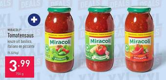ALDI Miracoli tomatensaus aanbieding