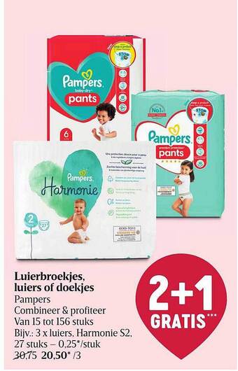 Delhaize Luierbroekjes, luiers of doekjes pampers aanbieding