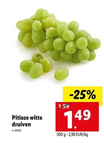 Pitloze witte druiven