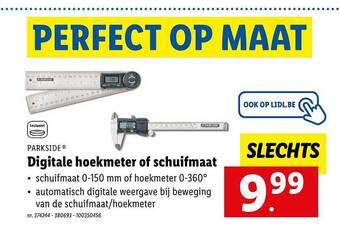 Digitale hoekmeter of schuifmaat