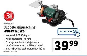 Lidl Dubbele slijpmachine aanbieding