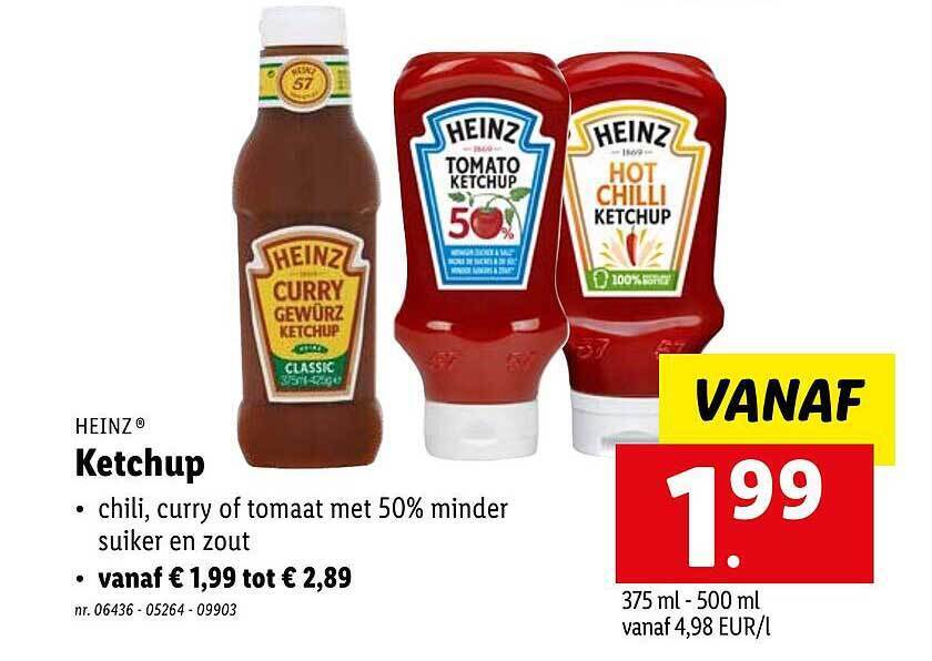 Heinz ketchup promotie bij Lidl