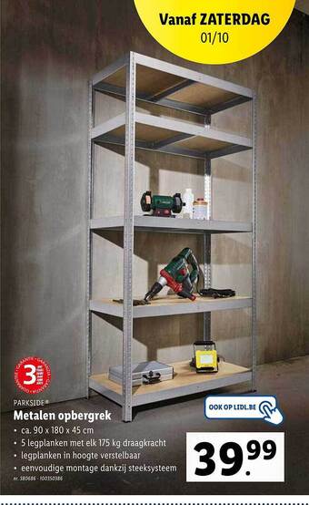 Lidl Metalen opbergrek aanbieding
