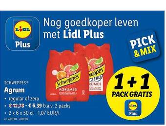 Lidl Schweppes agrum aanbieding