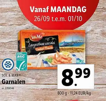 Lidl Sol & mar garnalen aanbieding