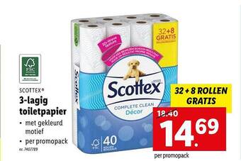 Lidl Scottex 3lagig toiletpapier aanbieding