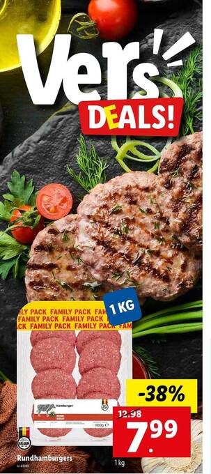 Lidl Rundhamburgers aanbieding