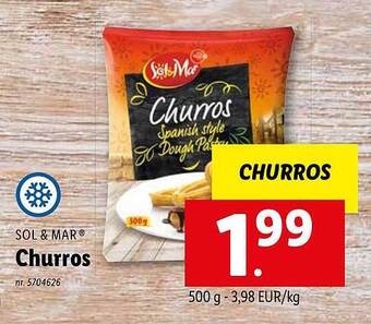 Lidl Sol & mar churros aanbieding