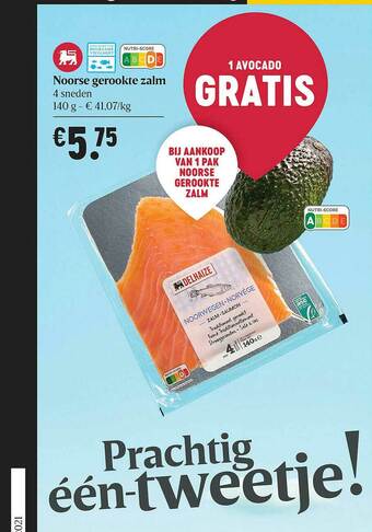 Delhaize Noorse Gerookte Zalm aanbieding