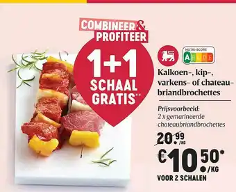 Kalkoen-, Kip-, Varkens- Of Chateau- Briandbrochettes