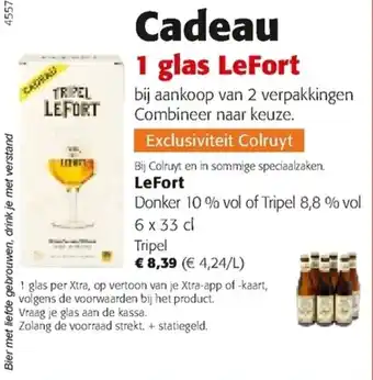 Colruyt LeFort Donker, Tripel aanbieding