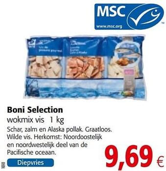 Colruyt Boni selection wokmix vis 1kg aanbieding