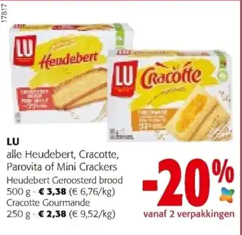 Colruyt LU Heudebert Geroosterd brood, Cracotte Gourmande aanbieding