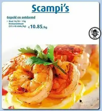 Aronde Scampi`s gepeld en ontdarmd maat 16-20 aanbieding