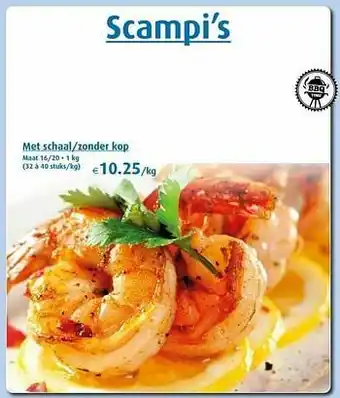 Scampi`s met schaal-zonder kop